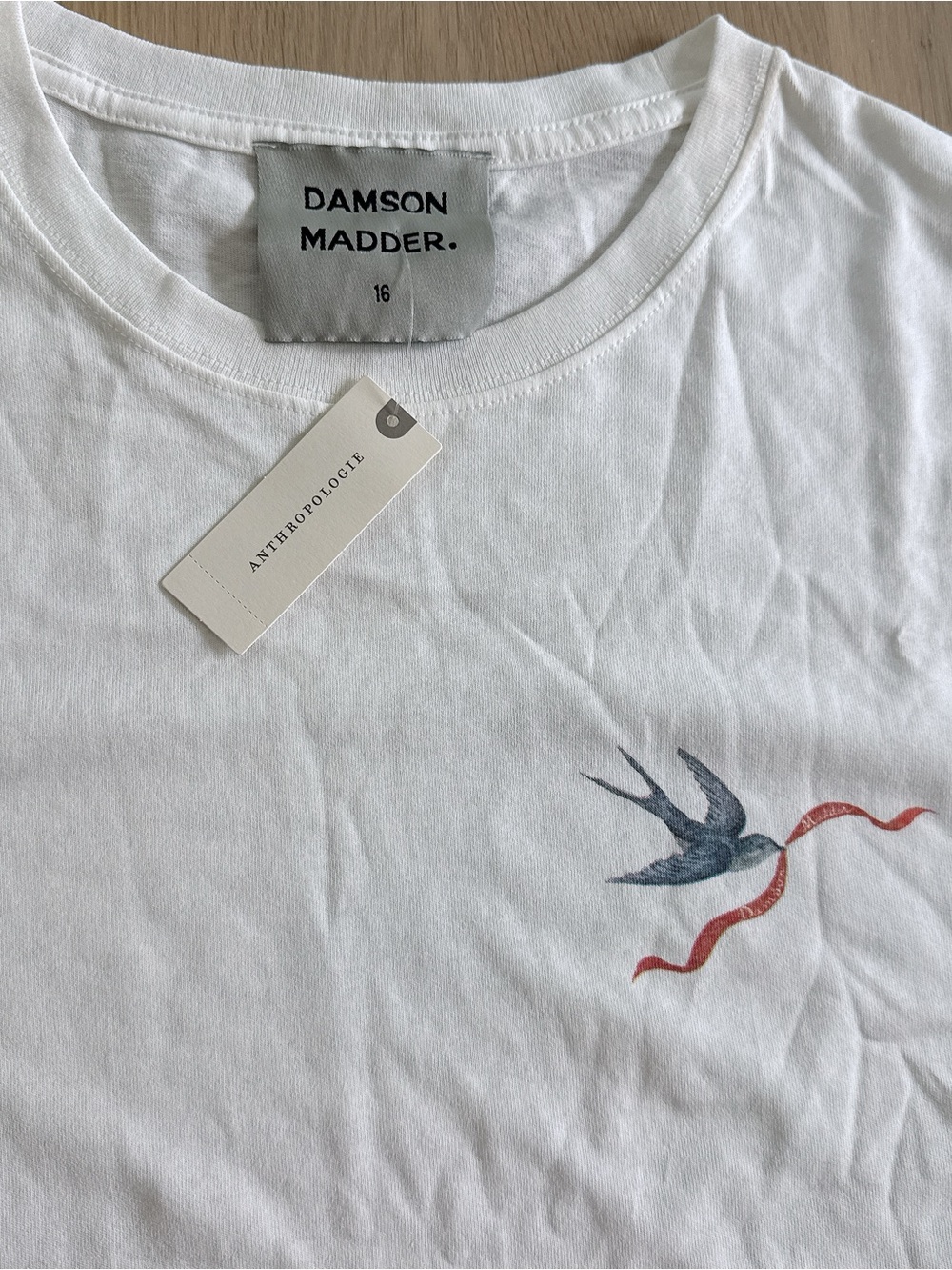NWT DAMSON MADDER X Anthropologie LETTER SHIRT - Picture 6 of 10
